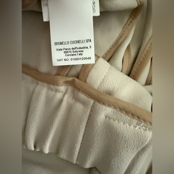 BRUNELLO CUCINELLI Cady Tailored Jogger Trouser Pants Sz US 6 Silk Acetate Crepe
